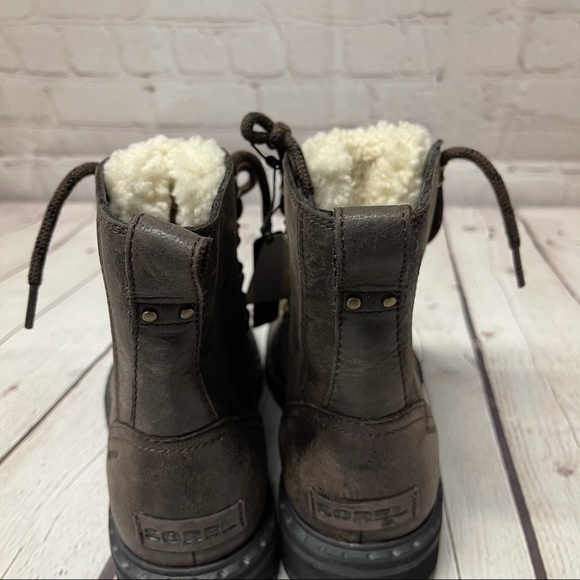 NWT SOREL Lennox shearling combat boots - Picture 7 of 14